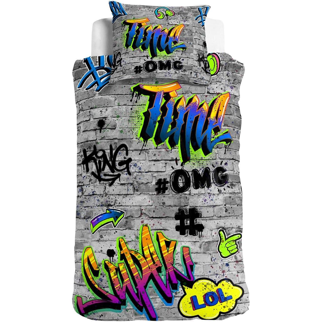 Traumschlaf, Kinderbettwäsche, Bettwäsche Graffiti OMG
