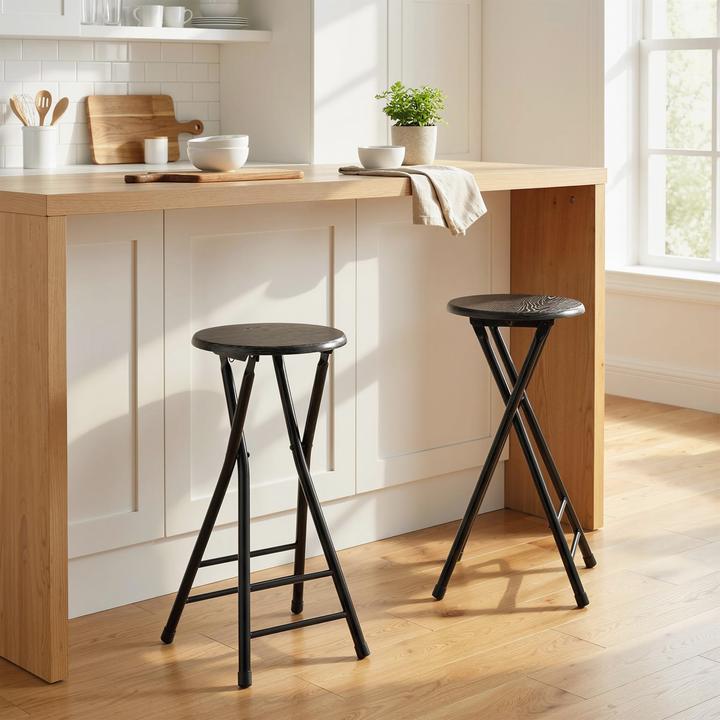 Produktbild Homcom Barhocker MDF, Stahl Schwarz