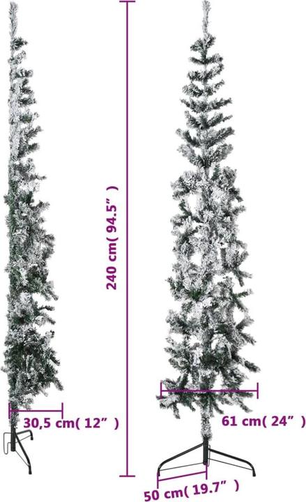 Produktbild vidaXL Künstlicher Halb-Weihnachtsbaum (240 cm)