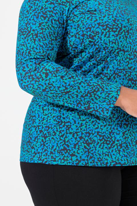 Immagine prodotto Ulla Popken Maglia dal taglio lungo e svasato con fantasia, scollo a V e maniche lunghe (68)