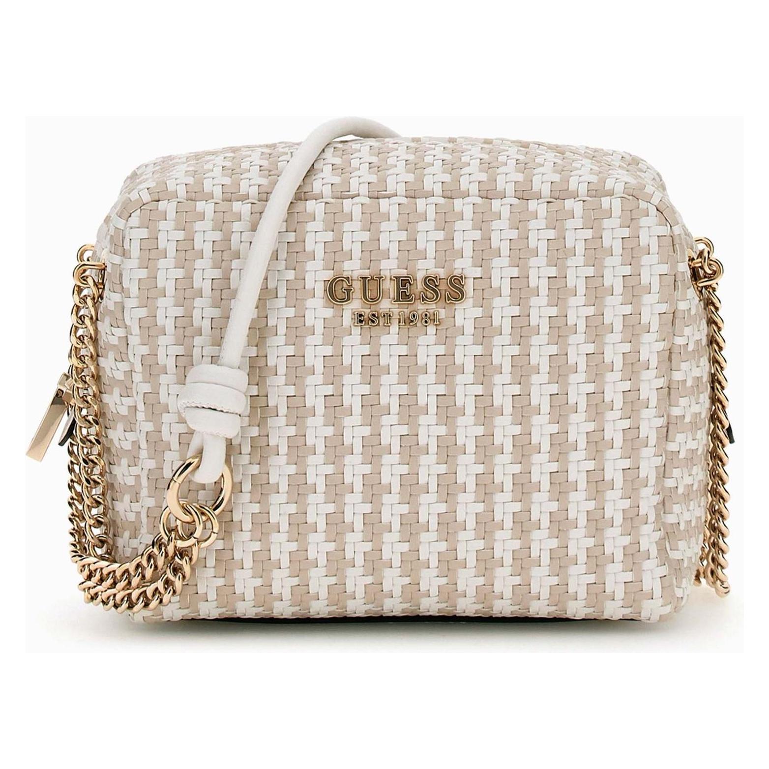 Guess, Damen, Handtasche, Mirema Camera Crossbody Bag, Weiss