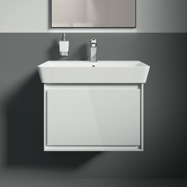 Produktbild Ideal Standard IDS Waschtischunterschrank CONNECT AIR 585mm f Cube Air 650mm we glänz. / we ma (58 x 41 x 40 cm)