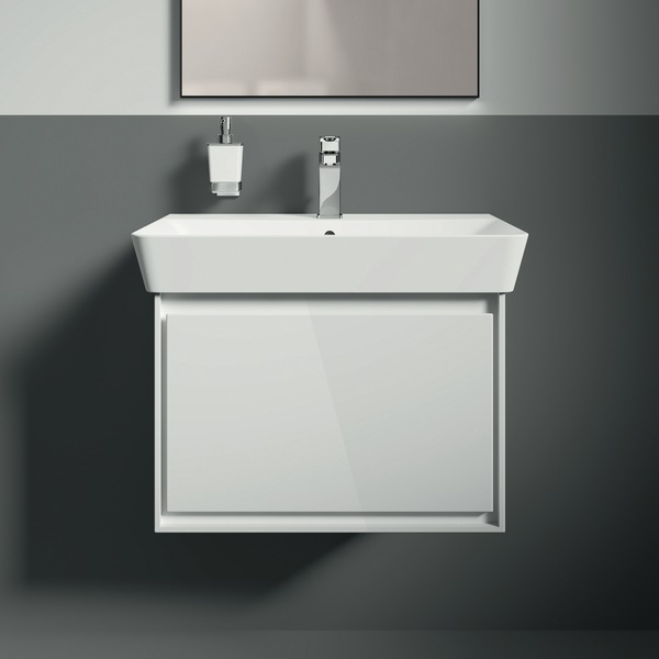 Immagine prodotto Ideal Standard IDS mobile lavabo CONNECT AIR 585mm f Cube Air 650mm bianco lucido / bianco ma (58 x 41 x 40 cm)