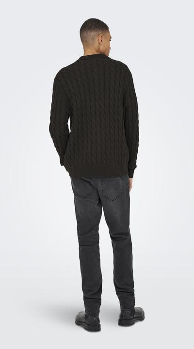 Produktbild Only & Sons ONSKICKER Gestricktes Poloshirt Strickpullover (S)