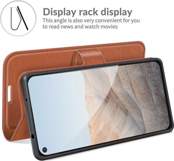 Actual product image MU Classic Litchi Leather Bookcover Series (Google Pixel 5a)