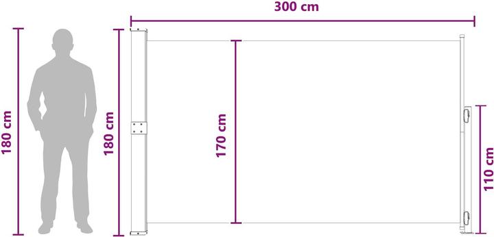 Image du produit vidaXL Einziehbare Markise (3 m)