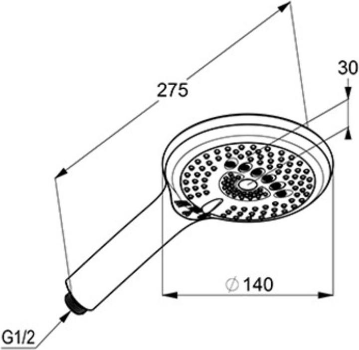 Produktbild Kludi FRESHLINE Handbrause 3S chrom (3 Strahlarten, 19 l/min)