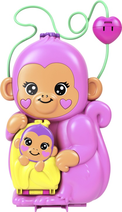 Image du produit Polly Pocket Set de jeu maman singe et bébé