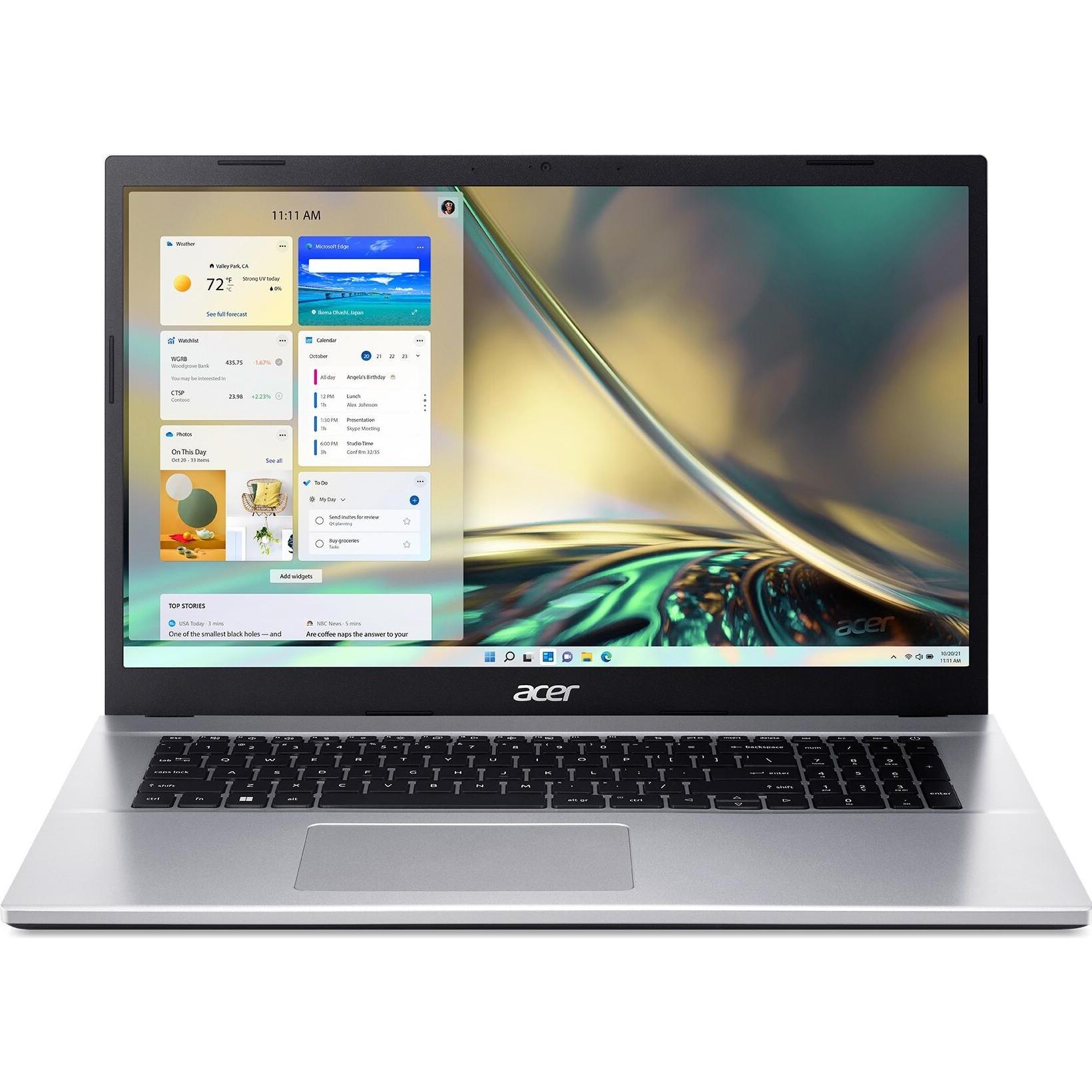 Acer Aspire 3 (17.30", Intel Core i7-1255U, 16 GB, 1000 GB, DE), Notebook, Silber