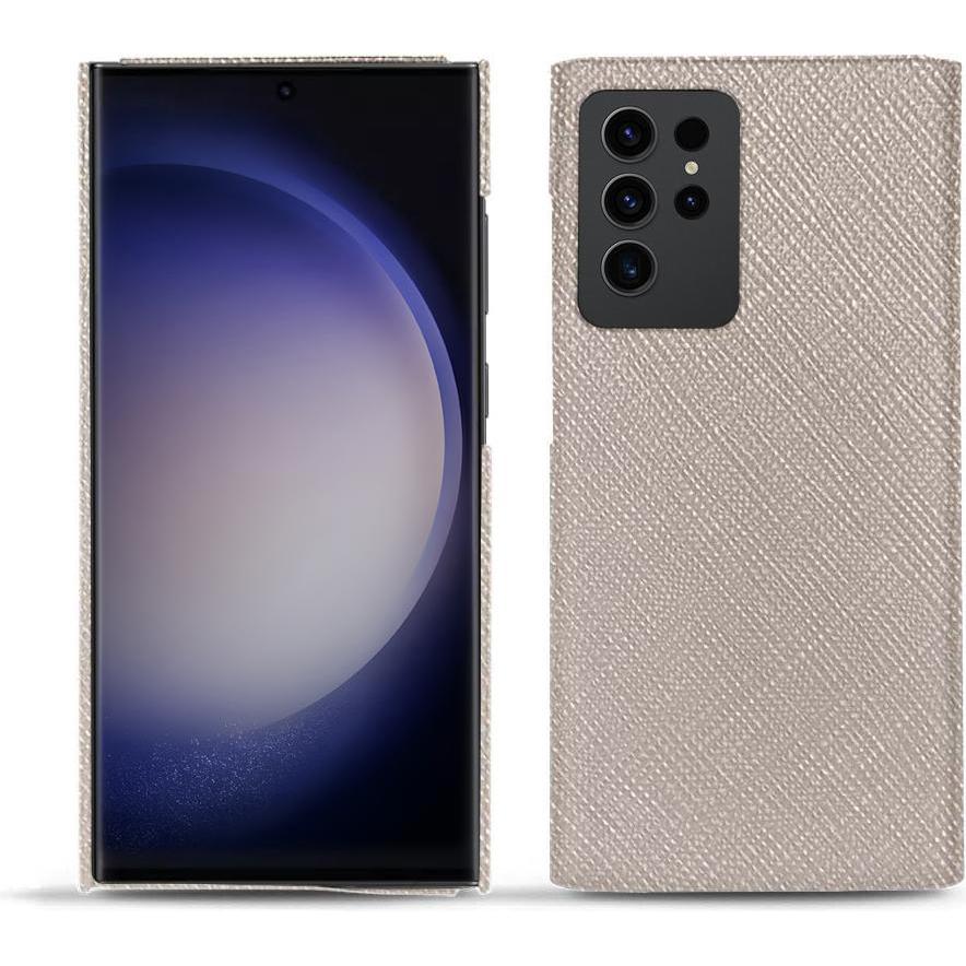Noreve Lederschutzhülle (Samsung Galaxy S23 Ultra), Smartphone Hülle, Beige