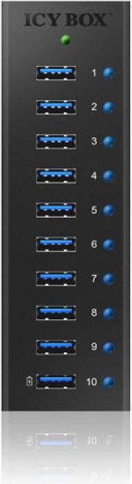 Produktbild Icy Box USB Hub High-Speed & Pug Play Connection ,IB-AC6110 (USB-B, 10 Ports)