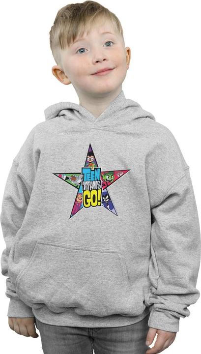Actual product image Boys Teen Titans Go Star Logo Hoodie (140, 146)