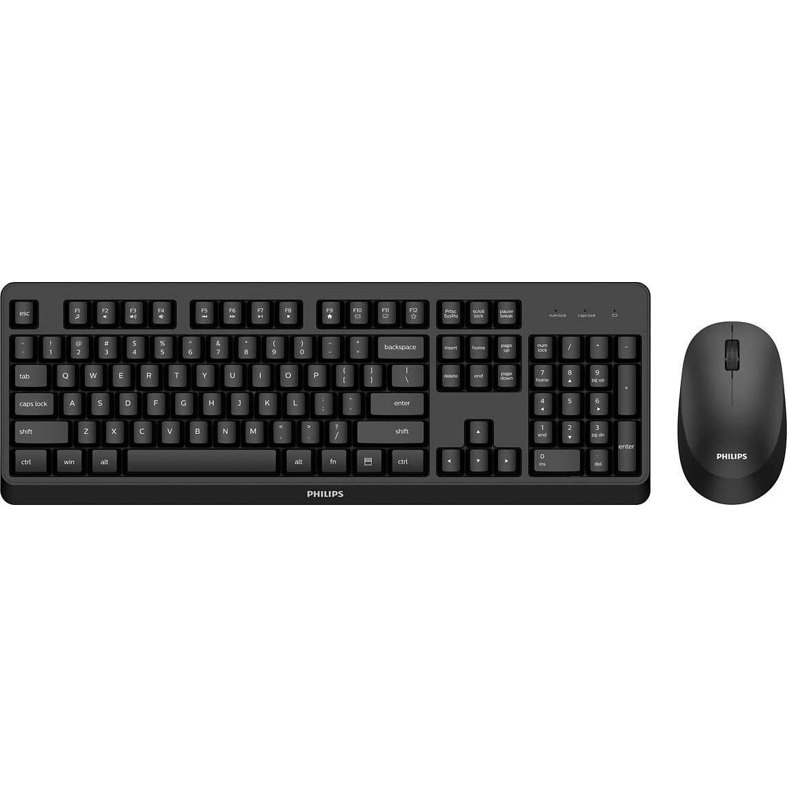 Philips Desktop SPT6307BL Wireless Combo Black (DE, Kabelgebunden), Tastatur, Schwarz