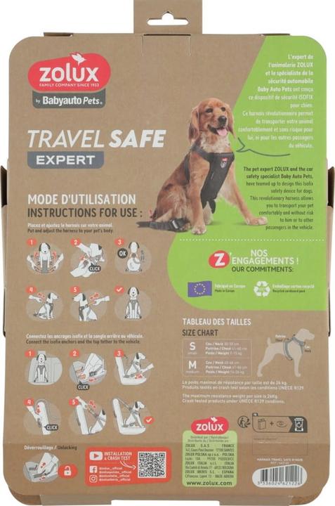 Productafbeelding Zolux Szelki dla psa TRAVEL SAFE M czarne (Hond)
