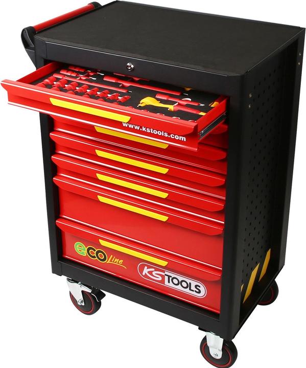 Actual product image KS Tools ECOline workshop trolley with 42 insulated tools for hybrid and electric vehicles ( 11 (44 x)