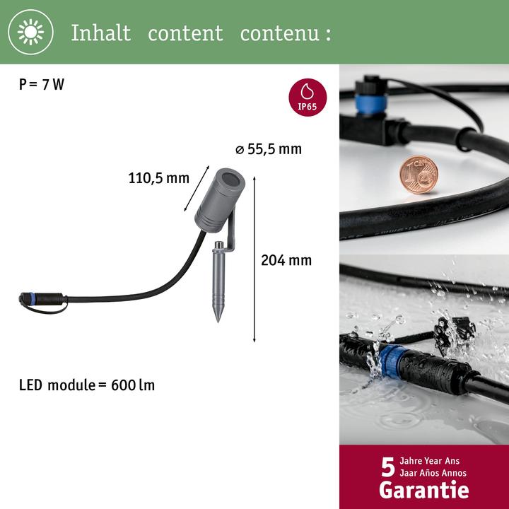 Actual product image Paulmann Plug & Shine Spot Radix (600 lm, IP65)