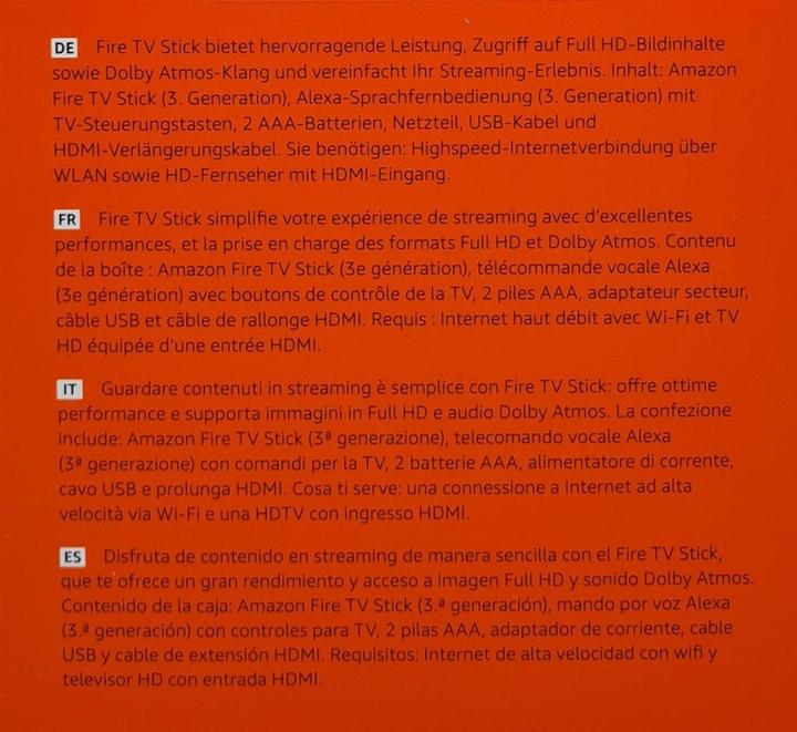Produktbild Amazon Fire TV Stick (2021) inkl Alex Sprachfernbedienung (Amazon Alexa)