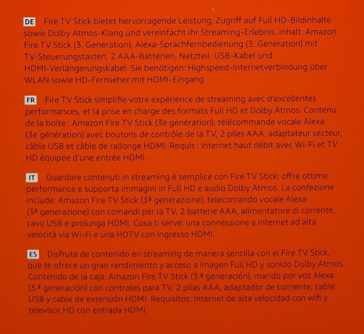 Actual product image Amazon Fire TV Stick (2021) incl. Alex voice remote control (8 GB, Fire OS)