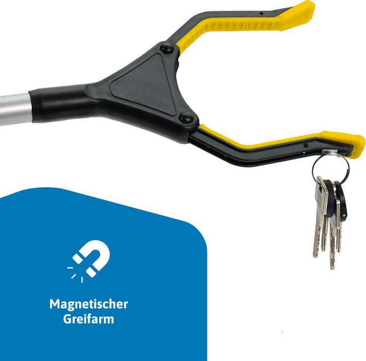 Blosta Pince de préhension Pince jaune pliable 81/42cm Pince pour personnes âgées, pince pour déchets