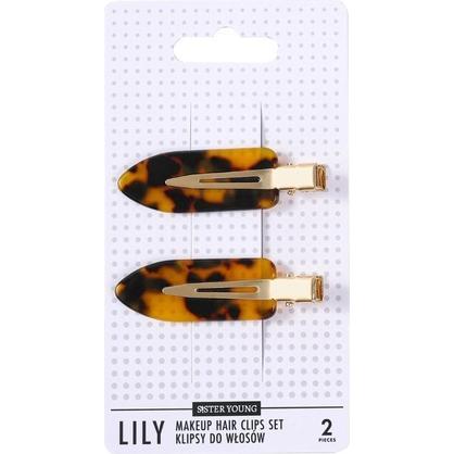 Galeria Hobby, Mollette + clip per capelli, Lily Hair Clips For Makeup Deep Leopard Print 2 Pieces (2 pz.)