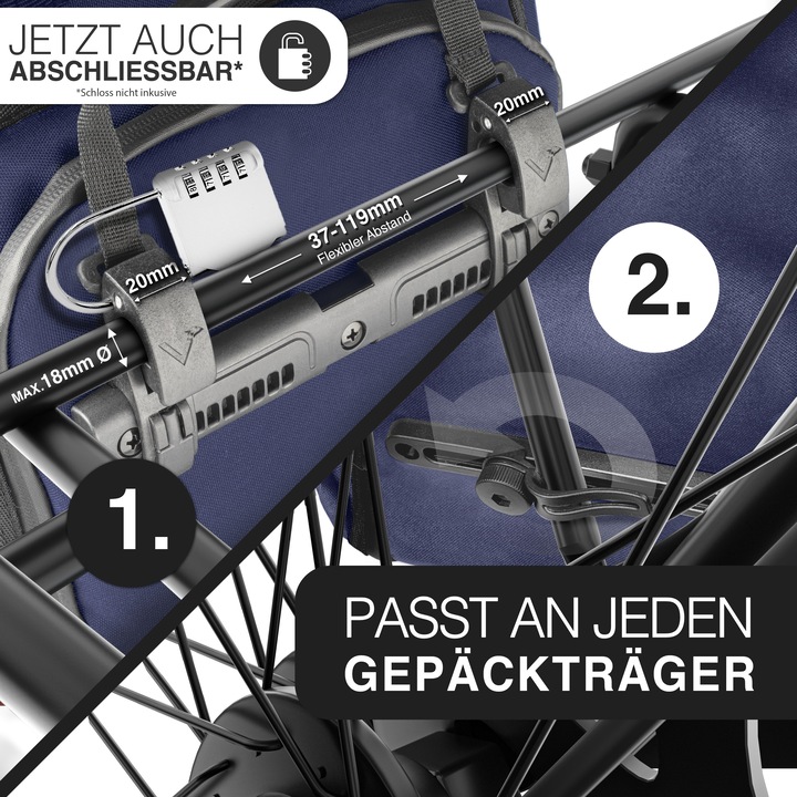 Produktbild Valkental ValkPro 3in1 Fahrradtasche - hochfunktionales Multitalent (26 l, Gepäckträgertasche)