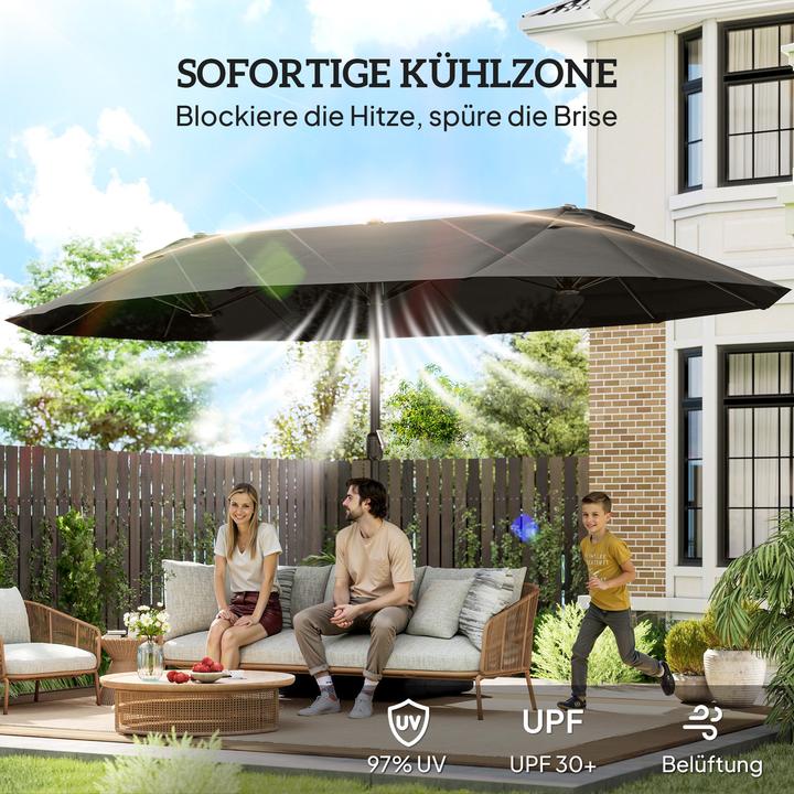 Image du produit Outsunny Doppel-Sonnenschirm (2.65 m)