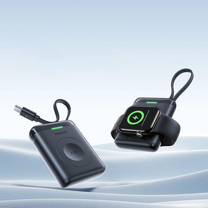 Image du produit Baseus EnerFill FW11 Portable Wireless Charger for Apple Watch with Built-in Cable 5W Black (5 W)