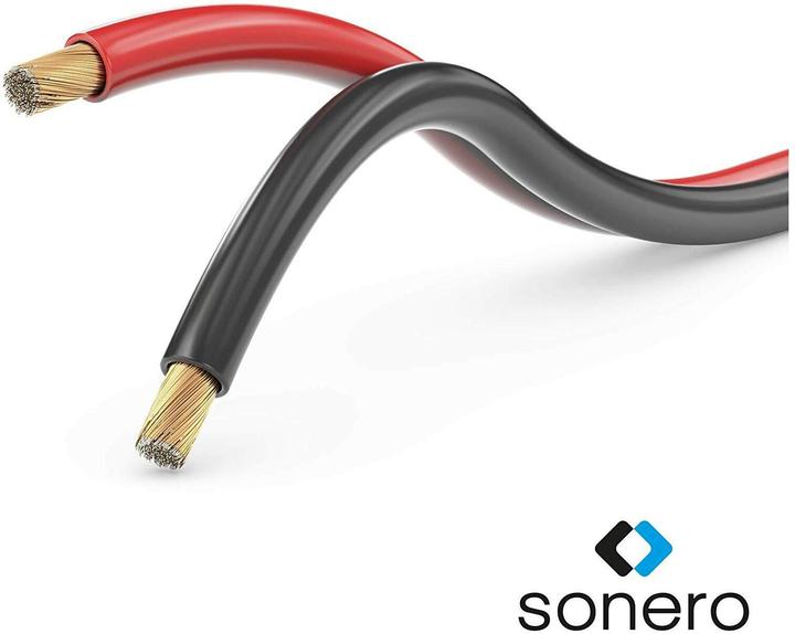 Actual product image Delock sonero speaker cable, 2x4.0mm², CCA, red, black, 10m ring *RoHS compliant*. (10 m, 4 mm²)