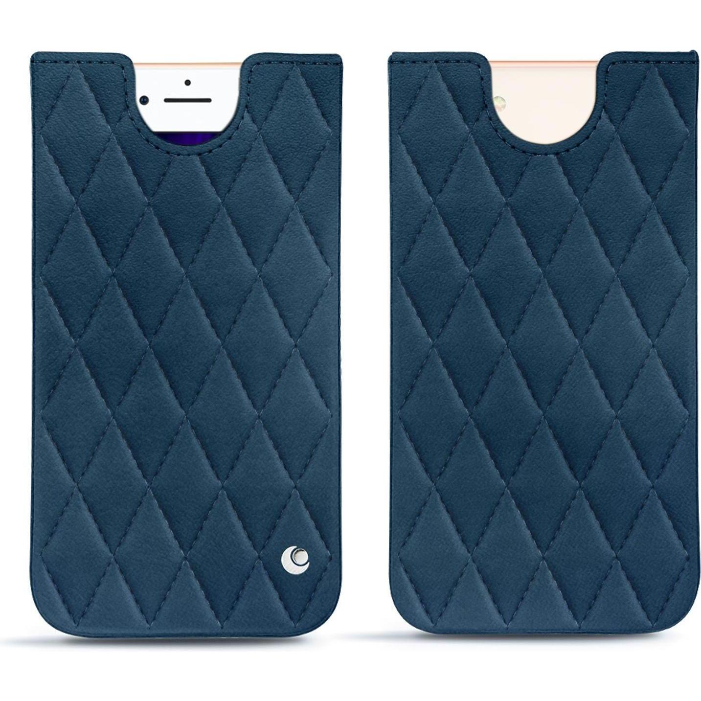 Noreve Lederschutzhülle (Apple iPhone 8), Smartphone Hülle, Blau
