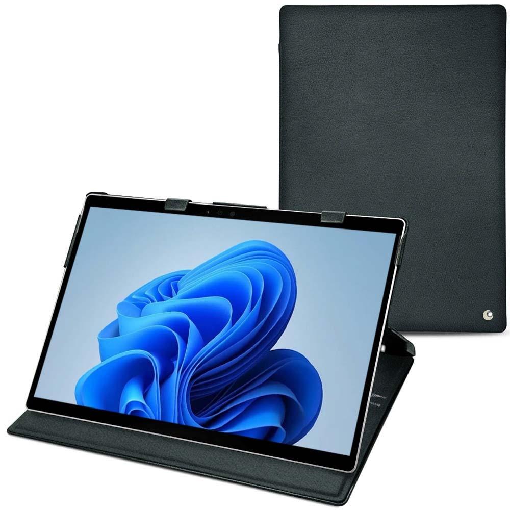 Noreve Lederschutzhülle vertikal (Microsoft Surface Pro 8), Tablet Hülle, Blau
