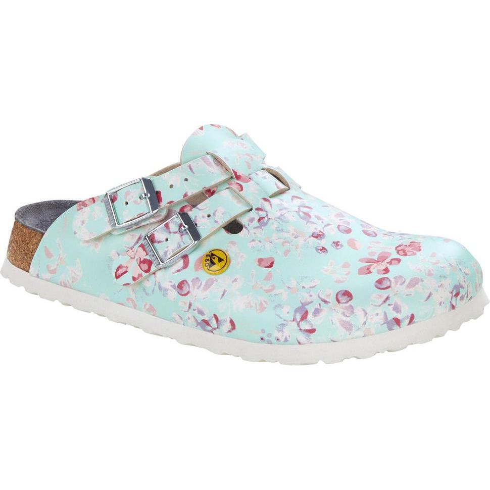 Birkenstock, Sicherheitsschuhe, Kay Flower Field Mint ESD-Sandalen (40)