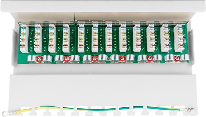 Produktbild Goobay CAT 6 Mini/Desktop Patch Panel, 12 Port, Weiss