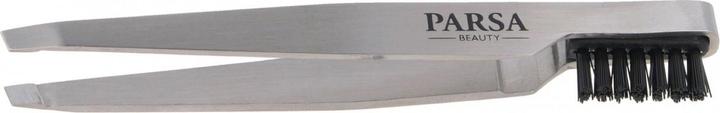 Immagine prodotto Parsa Beauty Pinzetta Parsa 2in1 con pennello per sopracciglia, argento