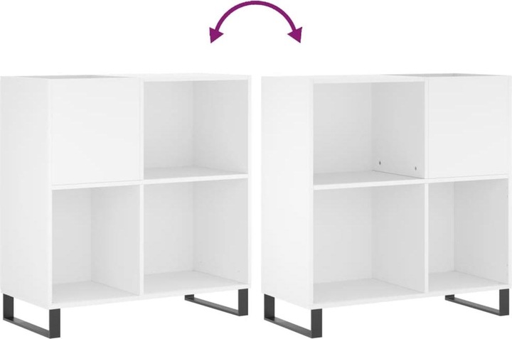 Immagine prodotto VidaXL Plattenschrank Weiss 84,5x38x89 cm Holzwerkstoff, Farbe (84,5 x 38 x 89 cm)