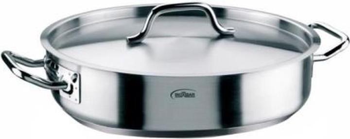 Inoxibar industri/u00eble lage braadpan 28 cm rvs mat (Bratpfanne, Kochtopf, Edelstahl)
