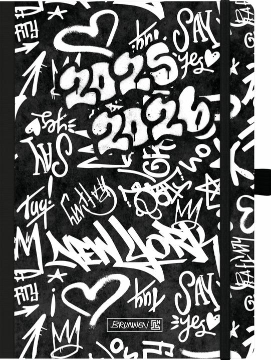 Produktbild BRUNNEN Schlerkalender (2025/2026) 'Graffiti', 2 Seiten = 1 Woche, A5, 208 Seiten, Papier-Einba (A5, 1 Woche / 2 Seiten)