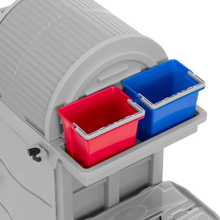 Actual product image Ulsonix Cleaning Trolley - with laundry bag - lockable compartment - 2 buckets - 2 double boxes (1 pcs.)
