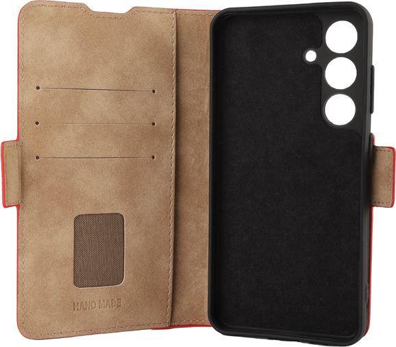 Image du produit Mike Galeli Book-Cover Echtleder Fabio cherry tomato (Samsung Galaxy S25)