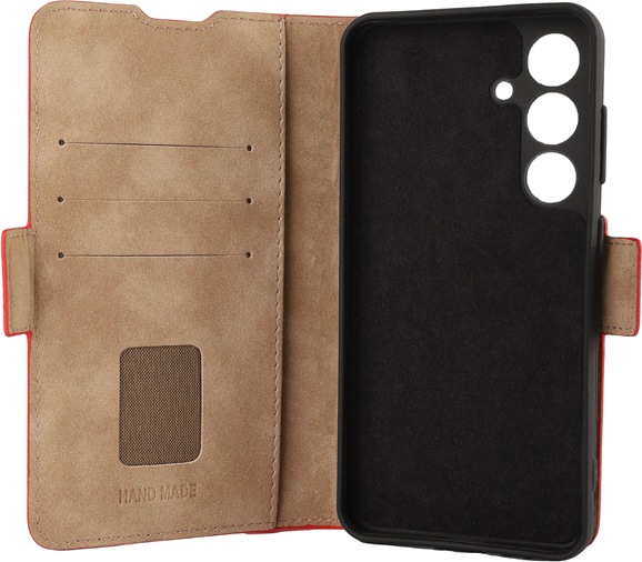 Actual product image Mike Galeli Book-Cover Echtleder Fabio cherry tomato (Samsung Galaxy S25)