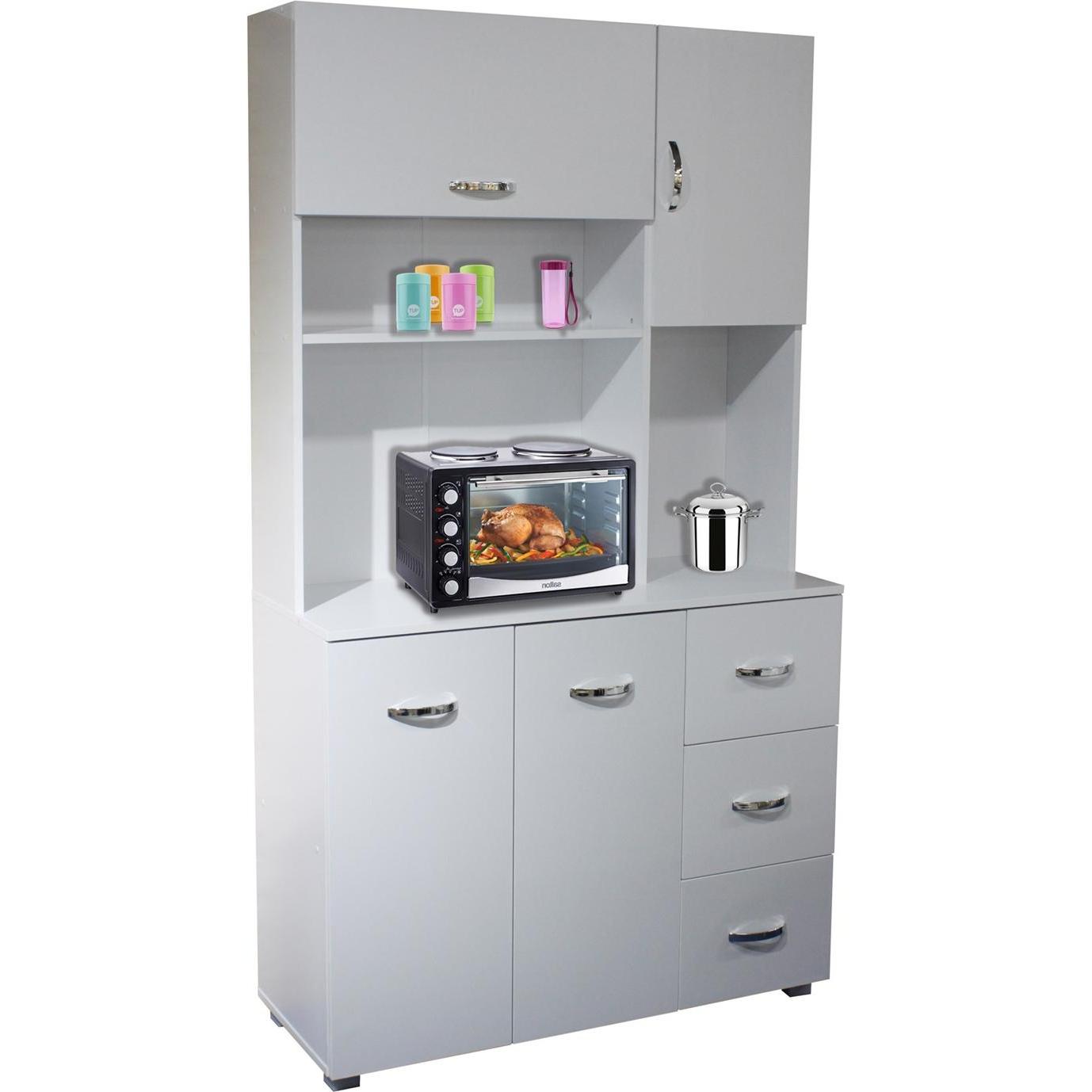 HTI-Living, Regal, Küchenschrank Weiss Blanca (100 x 180 x 40 cm)