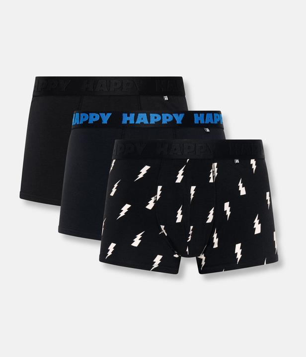 Image du produit Happy Socks 3-Pack Black and White Short Boxers (L, Lot de 3)