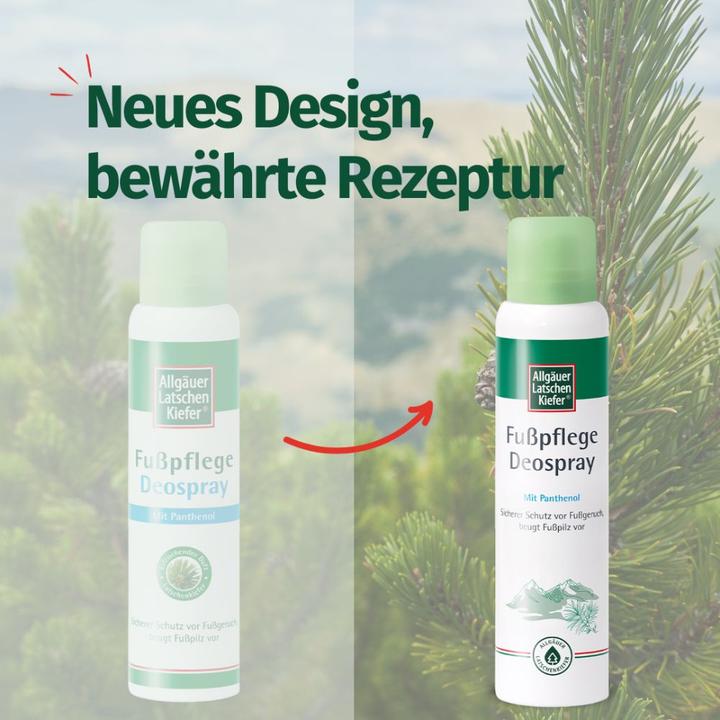 Actual product image Allgäuer Mountain pine foot care deodorant spray, 100 ml solution (Foot cream & foot gel, 100 ml)