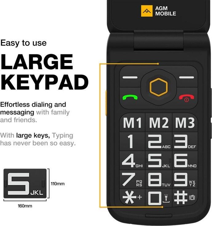 Image du produit AGM M8 128MB 4G NOIR (2.80", 4G)
