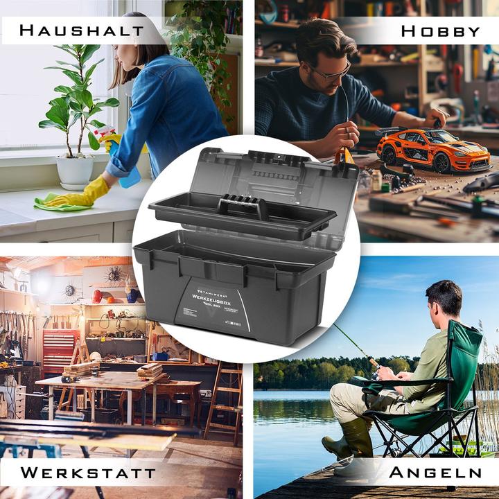 Produktbild Stahlwerk Toolbox Set mit 5 leeren Werkzeugkisten Modul-System Werkzeugkasten (5 Teile)
