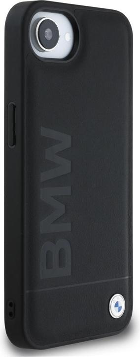 Image du produit BMW Case Leather Hot Stamp do iPhone 16e black (Apple iPhone 16e, Apple iPhone 17e)