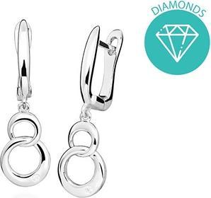 Image du produit JVD - Elegant silver earrings with a diamond SVLE0502SH8BI00