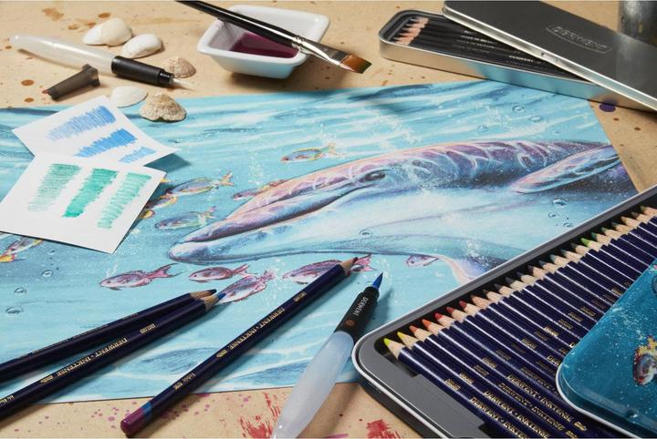Immagine prodotto Derwent Matita colorata Inktense Set 24 astuccio in metallo (Multicolore, multicolore, 24 x)