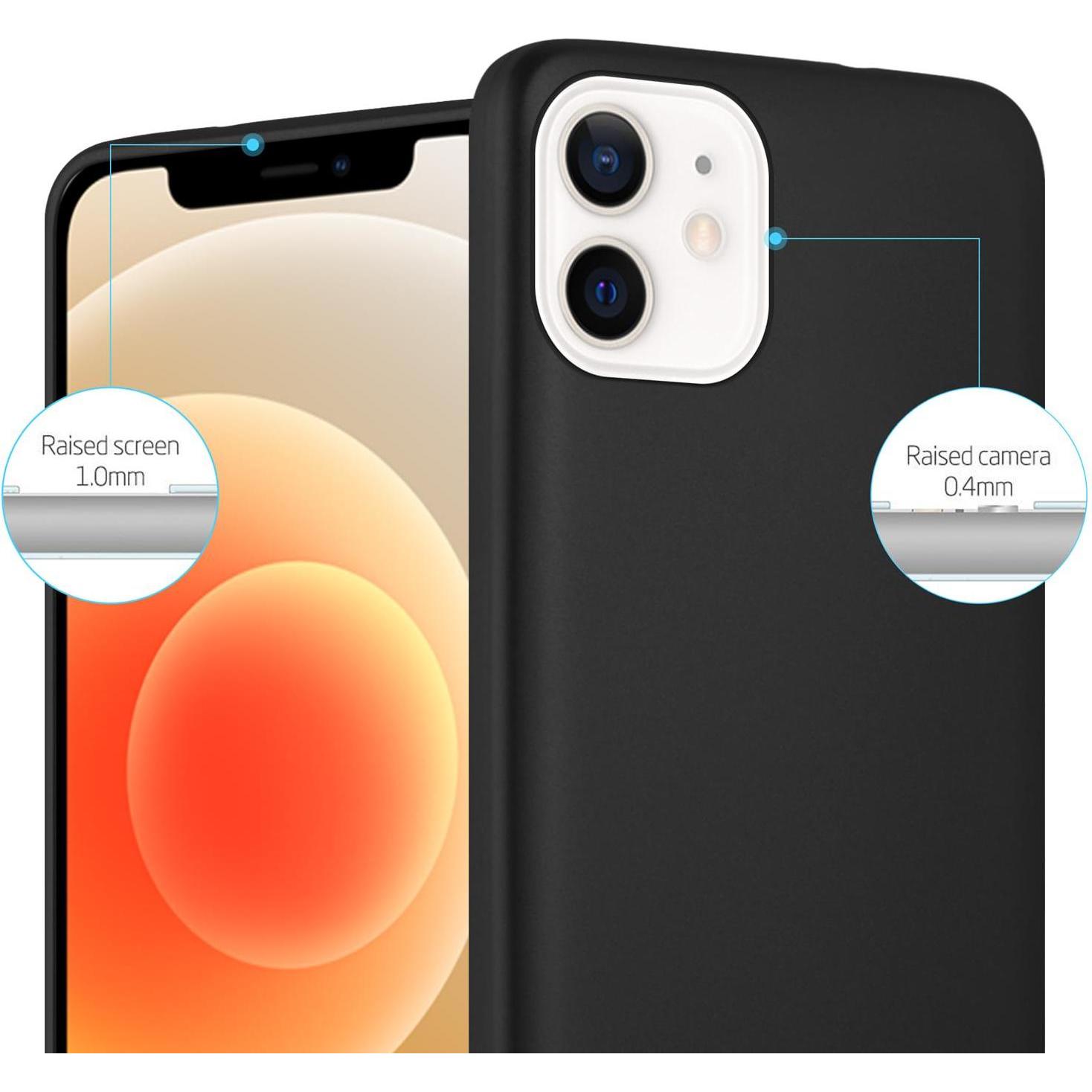 Thumbnail - Cadorabo TPU Matt Metallic Cover (Apple iPhone 12 mini), Smartphone Hülle, Schwarz