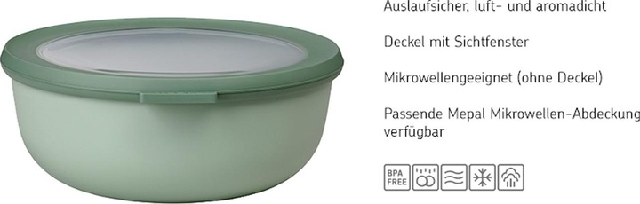 Immagine prodotto Mepal Set di 4 ciotole basse Cirqula - Nero nordico (233104) (2.25 l)