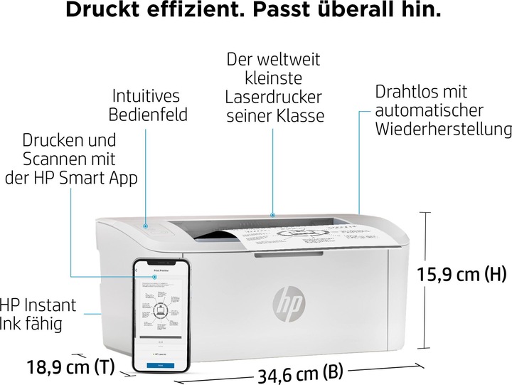Produktbild HP LaserJet M110w (Laser, Schwarz-Weiss)